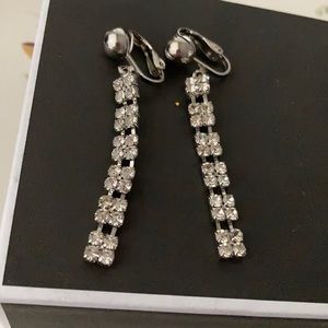 Vintage clip earrings rhinestone